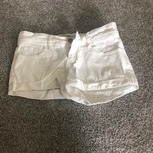Hollister low rise white khaki shorts